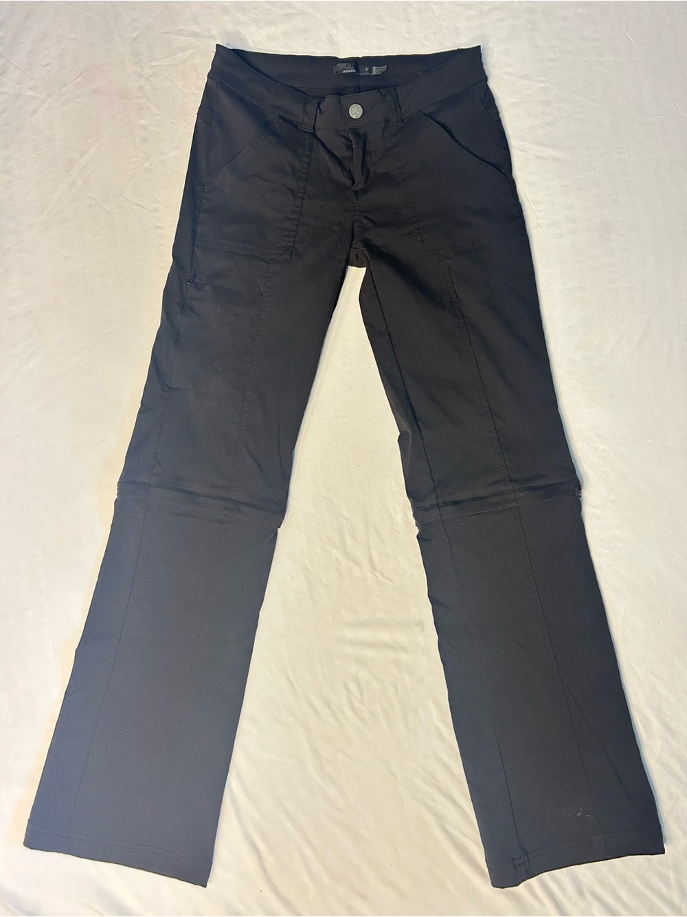 prAna Convertible Hiking Pants Women’s Size 4 Black Outdoor Travel Pants